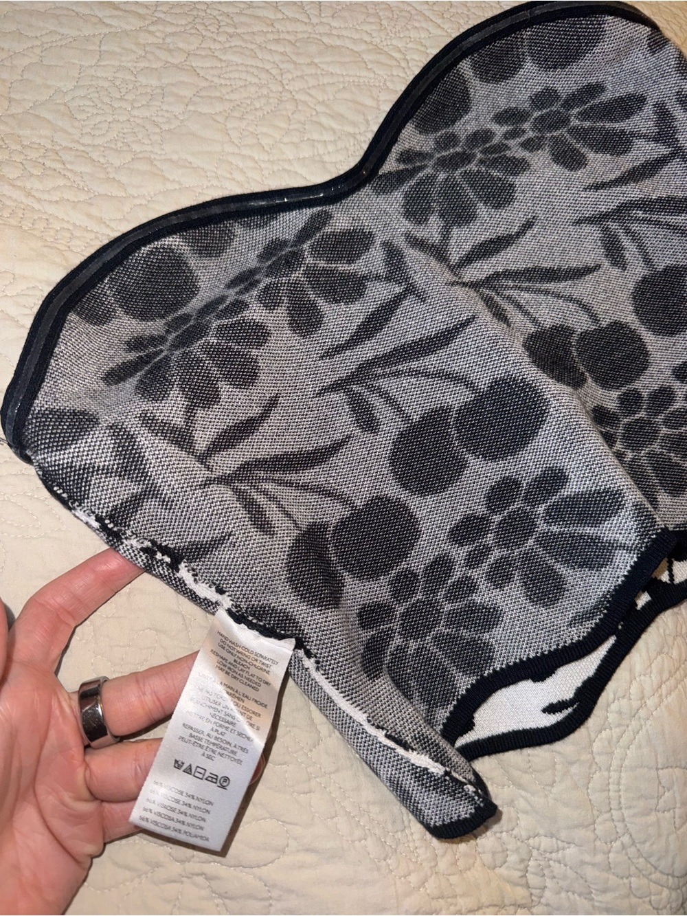 Anthropology- Agathe Marty Printed Scallop Sweater Tube Top - Picture 8 of 9